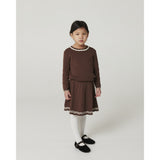 COPENHAGEN COLORS Walnut Comb. Ls Blouse W. Deco Neck