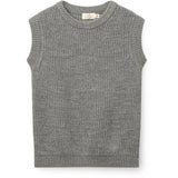 COPENHAGEN COLORS Grey Melange Merino Rib Vest