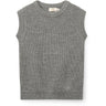 COPENHAGEN COLORS Grey Melange Merino Rib Vest