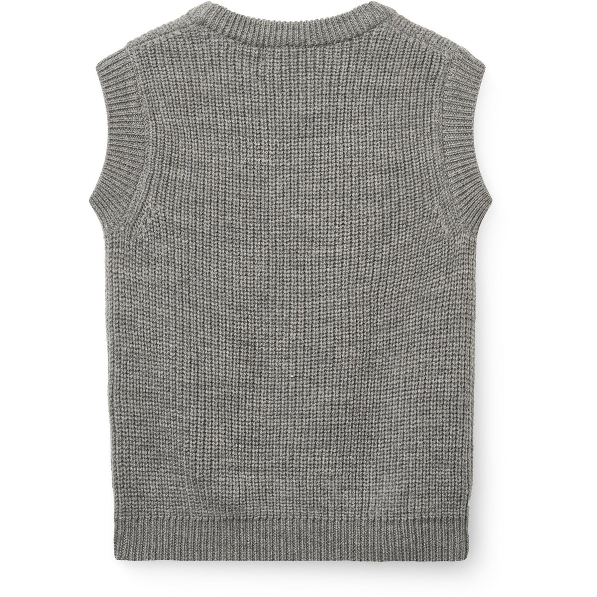 COPENHAGEN COLORS Grey Melange Merino Rib Vest