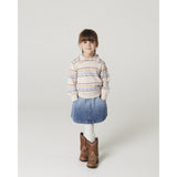 COPENHAGEN COLORS Beige Comb. Knitted Collar Blouse W. Pointelle & Pattern