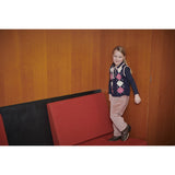 COPENHAGEN COLORS Navy/Soft Pink/Blossom Pink Comb. Argyle Vest W. Deco
