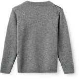 COPENHAGEN COLORS Grey Mel./Dk. Brown/Navy Comb. Argyle Knitted Pullover