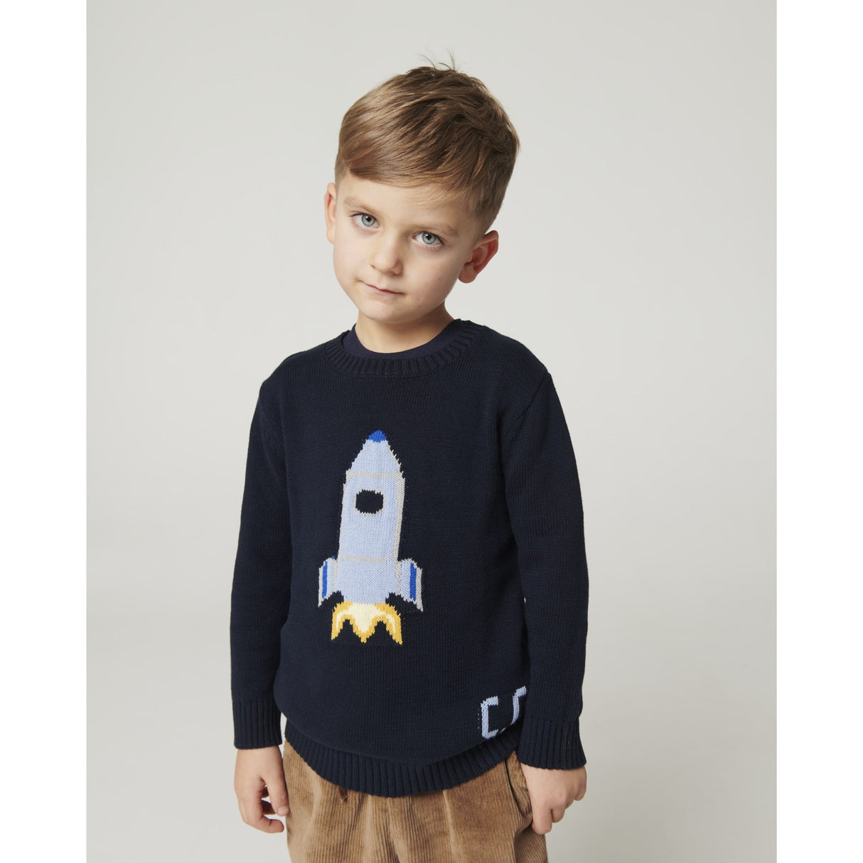 COPENHAGEN COLORS Navy Rocket Comb. Sweater W. Icon