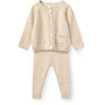 COPENHAGEN COLORS Pale Cream Melange Classic Merino Baby Set