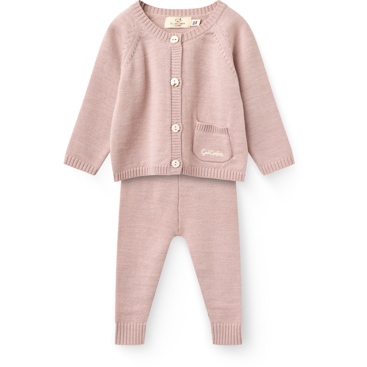 COPENHAGEN COLORS Soft Pink Classic Merino Baby Set
