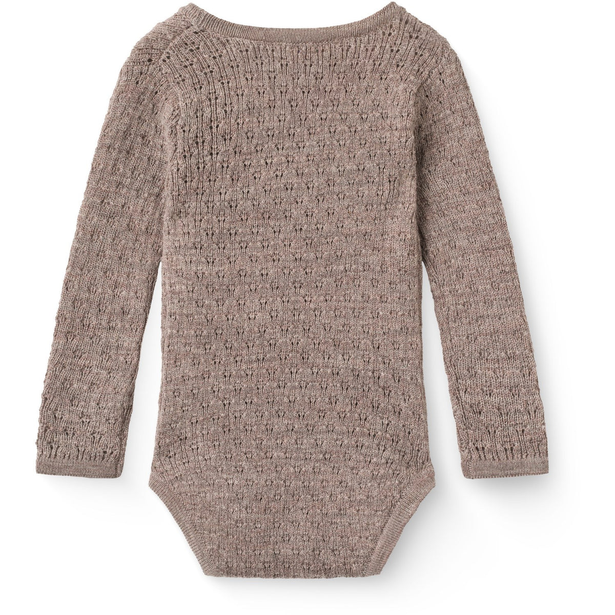 COPENHAGEN COLORS Natural Melange Knitted Pointelle Baby Cross-Over