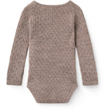 COPENHAGEN COLORS Natural Melange Knitted Pointelle Baby Cross-Over