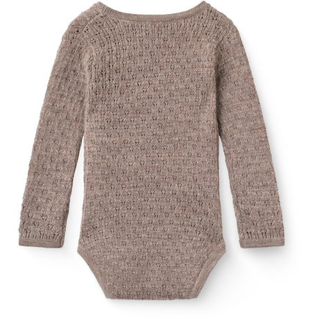 COPENHAGEN COLORS Natural Melange Knitted Pointelle Baby Cross-Over