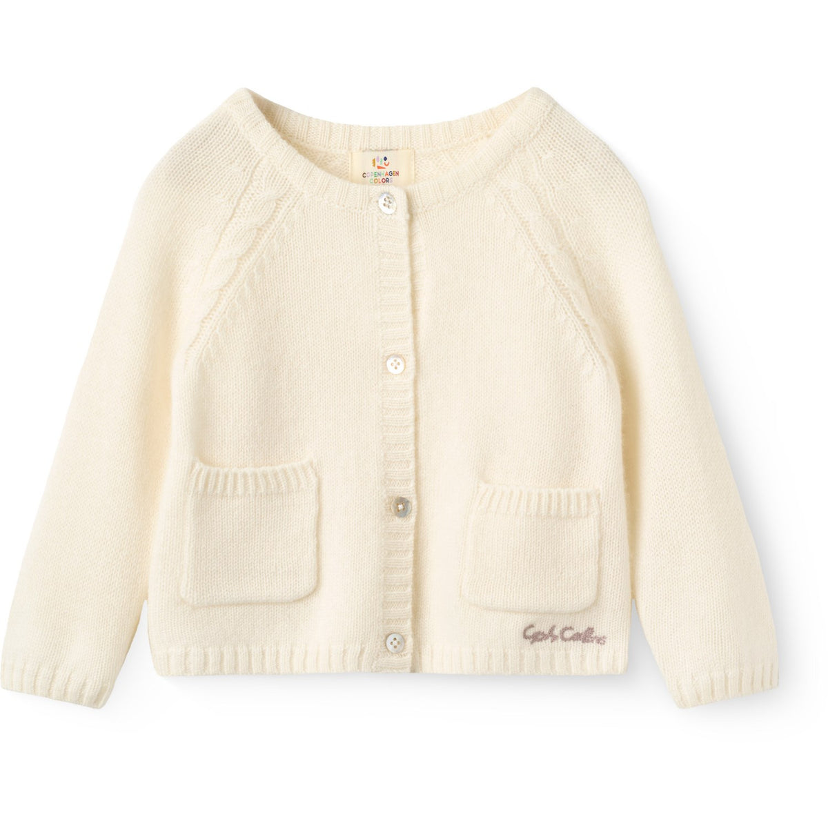 COPENHAGEN COLORS Cream Cashmere Baby Cardigan
