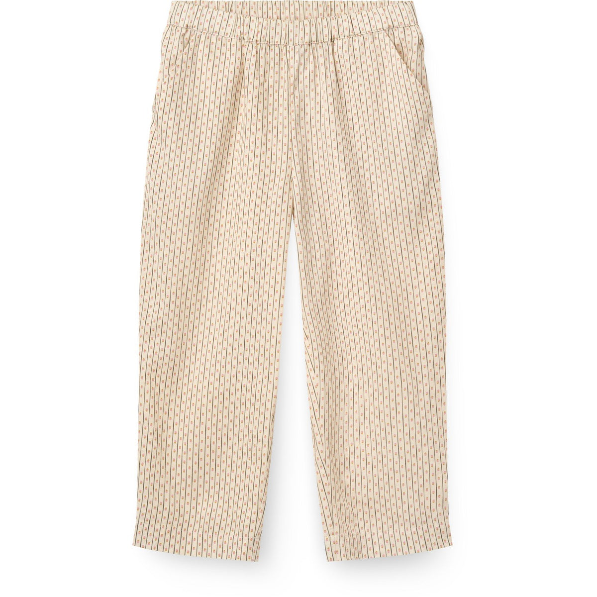 COPENHAGEN COLORS Sand Flower Print Aop Twill Pants W. Adjustable Waist