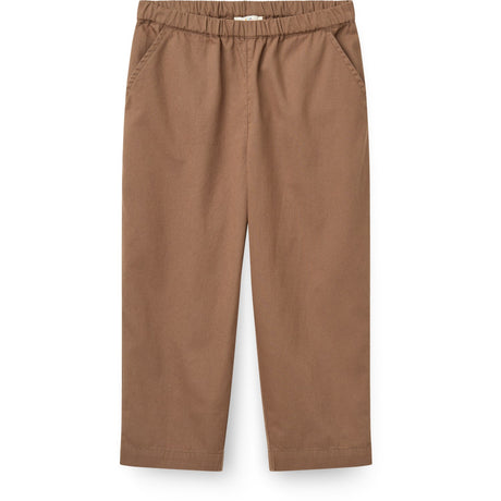 COPENHAGEN COLORS Walnut Twill Pants With Pockets And Adj. Waist