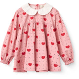 COPENHAGEN COLORS Heart Aop Blouse W. Collar W. Heart Aop