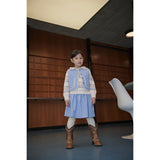 COPENHAGEN COLORS Endless Blue Quilted Vest W. Moon & Star Embroidery
