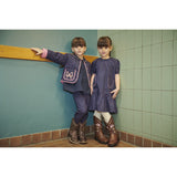 COPENHAGEN COLORS Navy Flower Aop Printed Navy Flower Pants