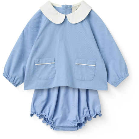 COPENHAGEN COLORS Endless Blue Baby Set - Blouse & Bloomers