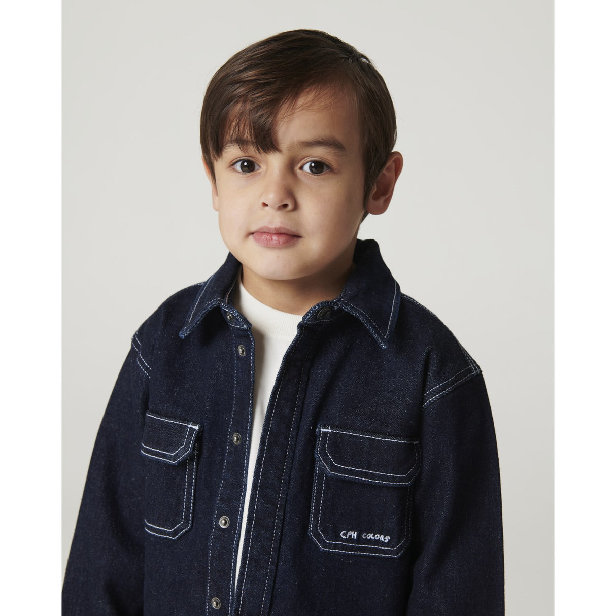 COPENHAGEN COLORS Raw Denim Organic Regular Denim Shirt