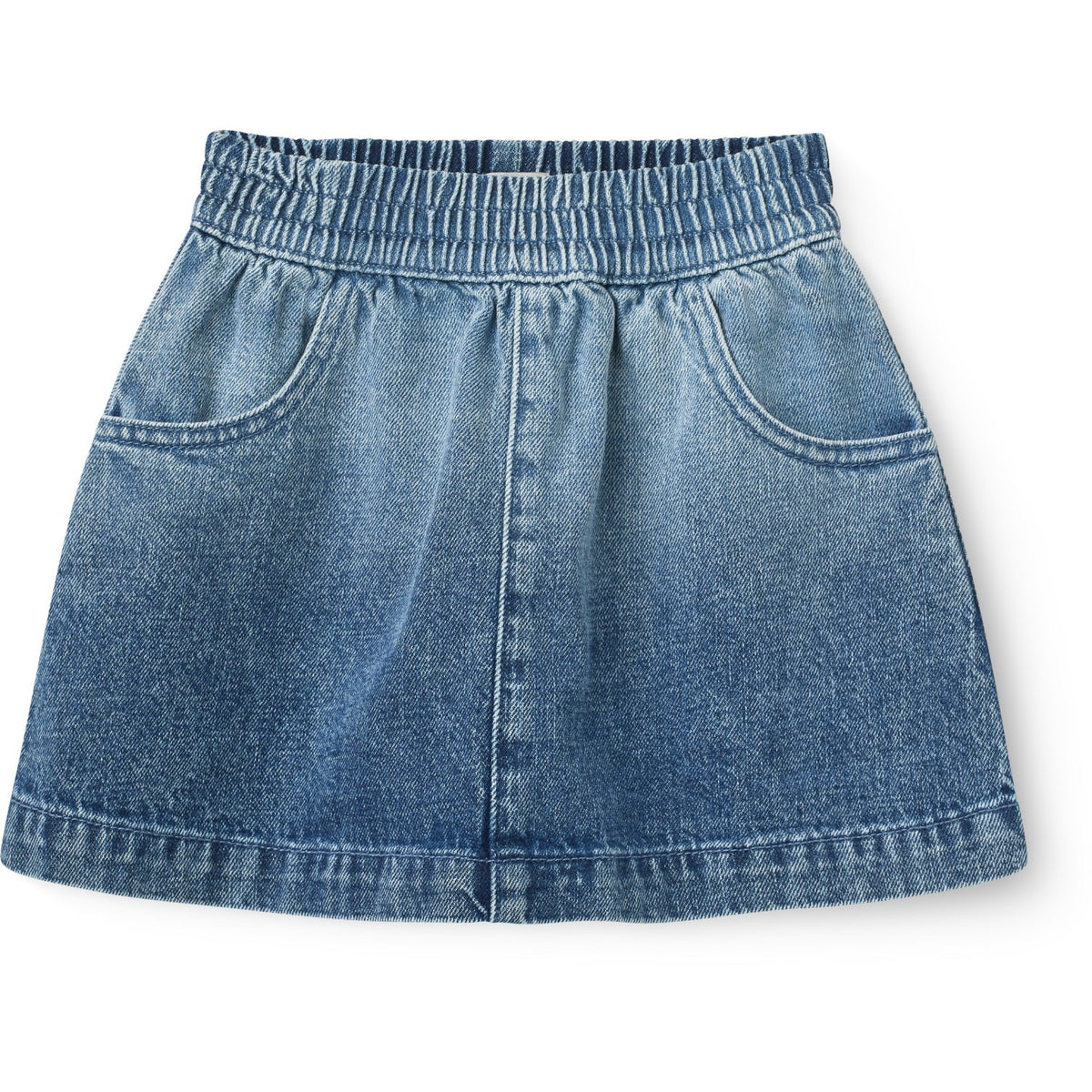 COPENHAGEN COLORS Block Spray Denim Skirt W. Block Spray