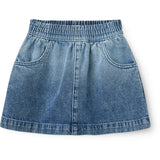 COPENHAGEN COLORS Block Spray Denim Skirt W. Block Spray