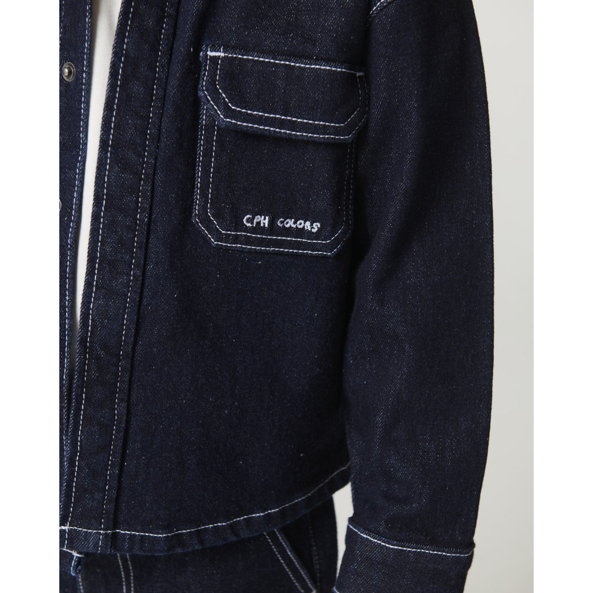 COPENHAGEN COLORS Raw Denim Organic Regular Denim Shirt