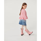COPENHAGEN COLORS Block Spray Denim Skirt W. Block Spray