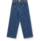 COPENHAGEN COLORS Indigo Blue Wash Denim Jeans W. Braid Waist - Wide Fit