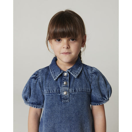 COPENHAGEN COLORS Block Spray Denim Dress W. Block Spray