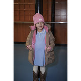COPENHAGEN COLORS Walnut Puffer Long Frill Jacket W. Teddy Lining