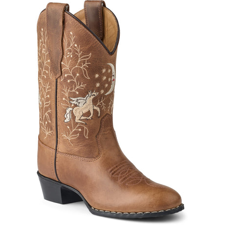 COPENHAGEN COLORS Cognac Unicorn Cowboy Boots
