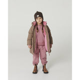 COPENHAGEN COLORS Walnut Puffer Long Frill Jacket W. Teddy Lining