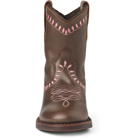 COPENHAGEN COLORS Dk. Brown Bow Boot W. Warm Lining - Low