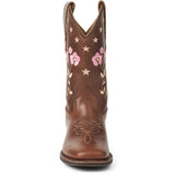 COPENHAGEN COLORS Dk. Brown Flower Cowboy Boot