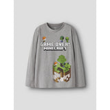 Name It Grey Melange Nkmar Minecraft Ls Nreg Top Box Noos Bfu