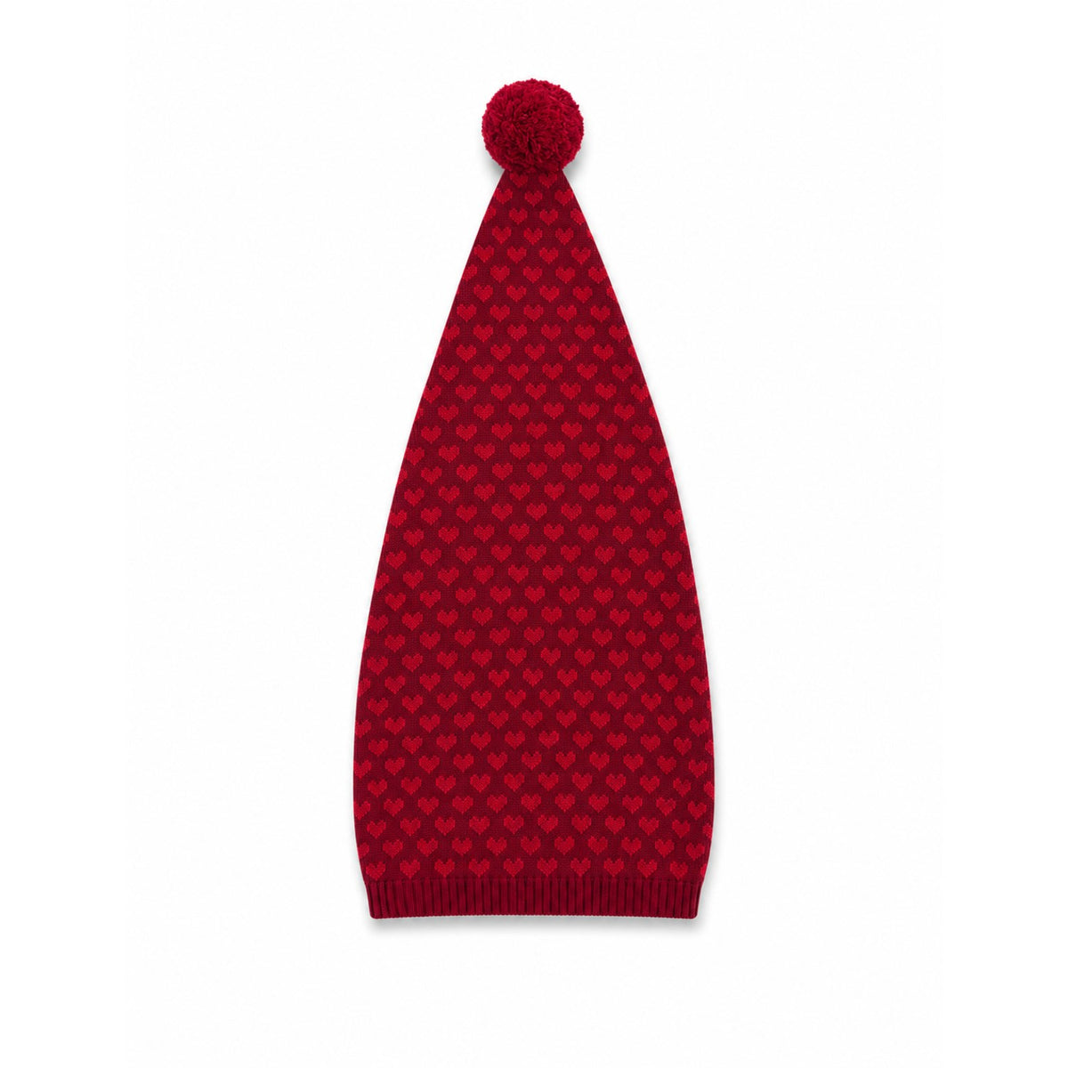 Smallstuff Dark Red Red Hearts Christmas Hat