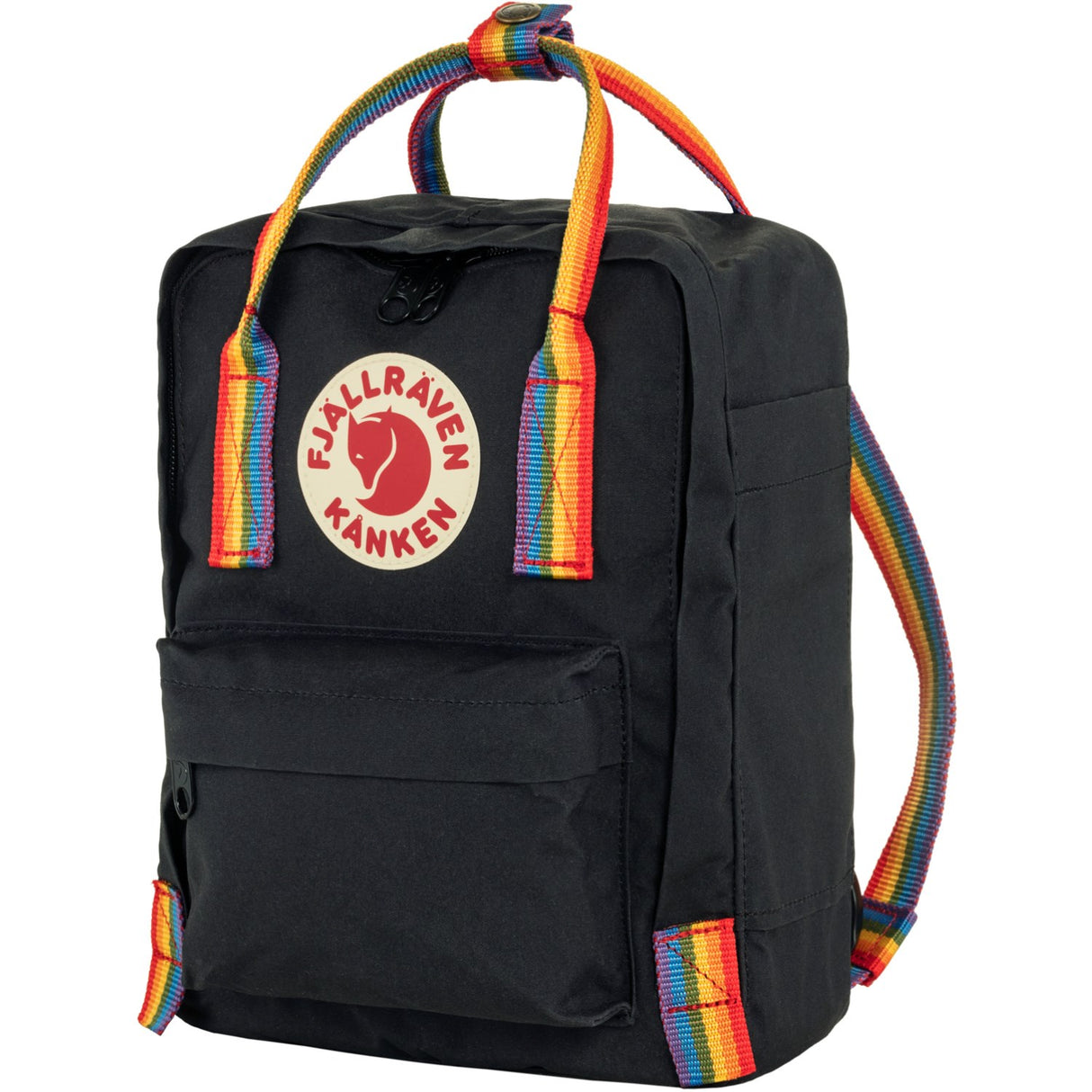 Fjällräven Black-Rainbow Pattern Kånken Rainbow Mini