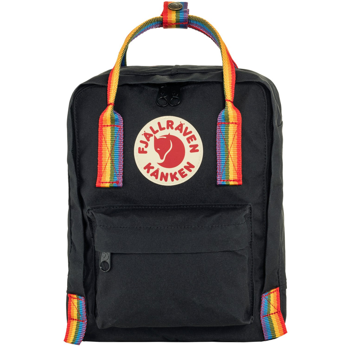 Fjällräven Black-Rainbow Pattern Kånken Rainbow Mini