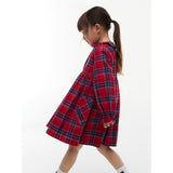 Tommy Hilfiger Medium Red Check-Red Lg Check Rounded Collar Dress