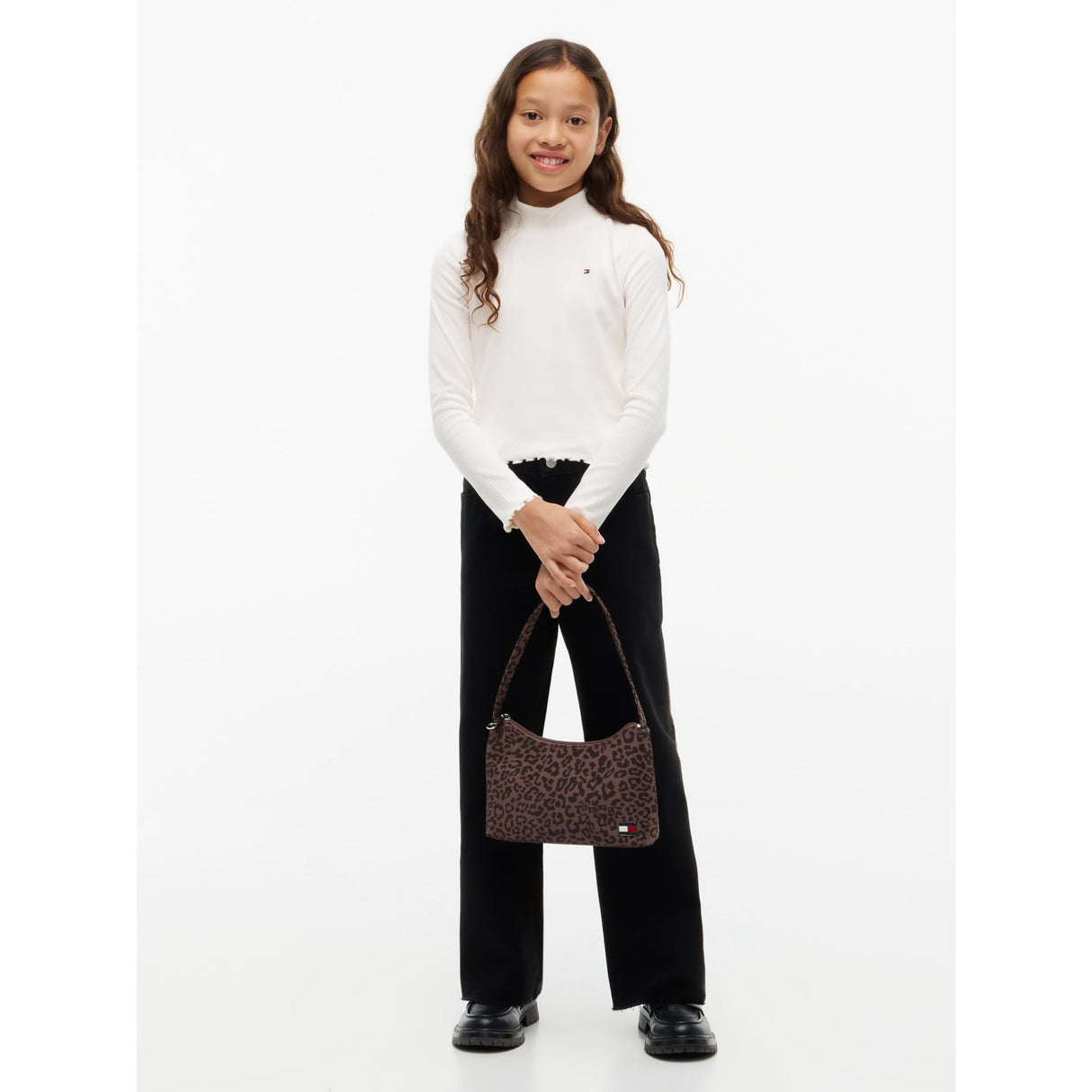 Tommy Hilfiger Off White-White Mock Neck Rib Top Ls