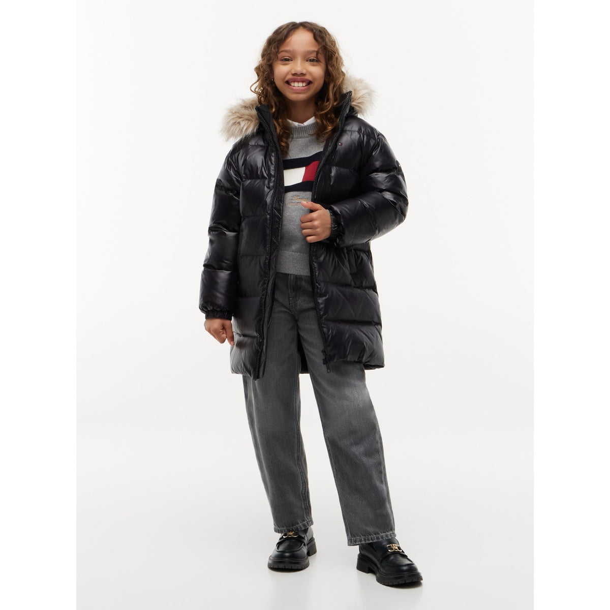 Tommy Hilfiger Black-Black Essential Long Down Jacket