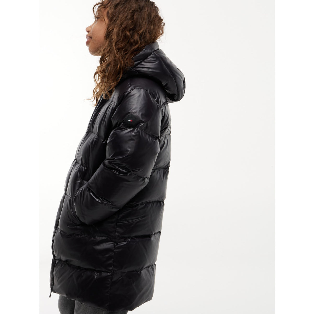 Tommy Hilfiger Black-Black Essential Long Down Jacket