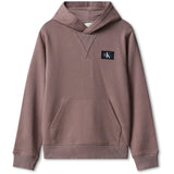 Calvin Klein Iron-Grey Monologo Badge Hoodie