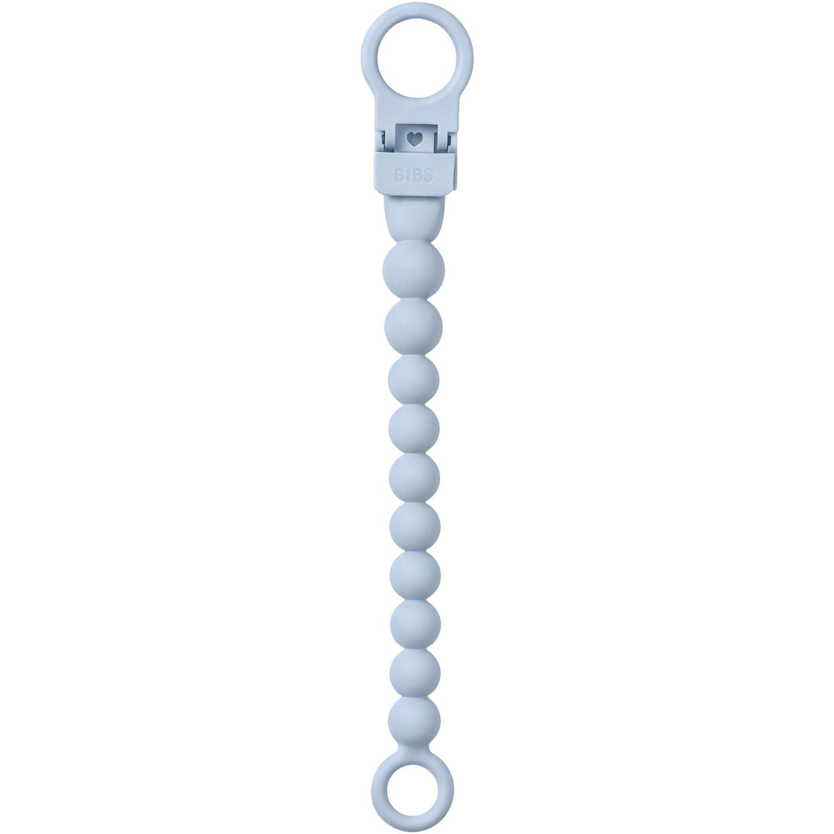 Bibs Baby Blue Pacifier Clip Beaded