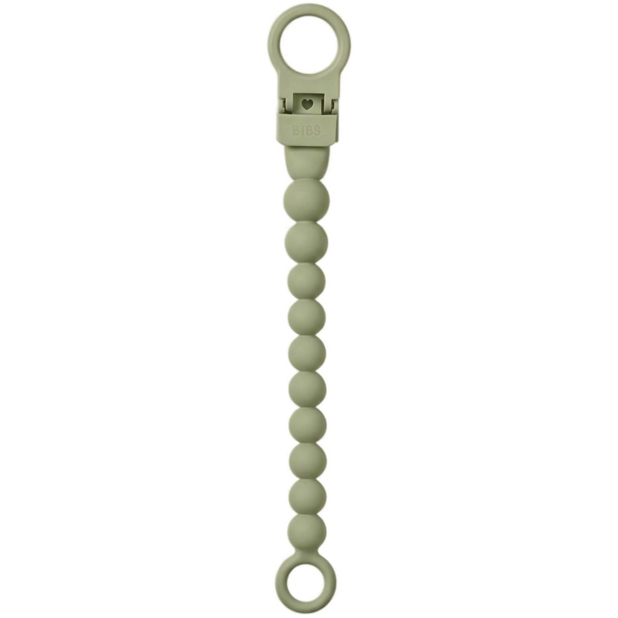 Bibs Sage Pacifier Clip Beaded