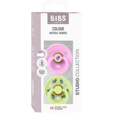 Bibs Ballet / Matcha Studio Colour Pacifier Beetle Mix 2 Pack Latex Round