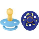 Bibs Breeze / Sonic Studio Colour Pacifier Caterpillar Mix 2 Pack Latex Round