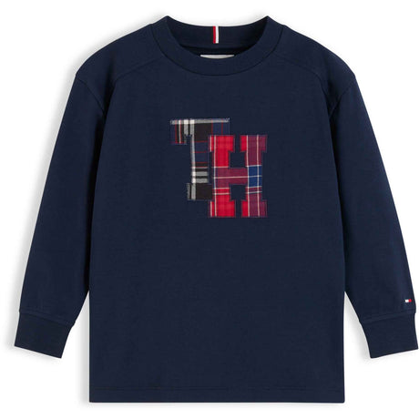 Tommy Hilfiger Dark Blue-Blue Lb Crest T-Shirt Ls