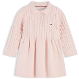 Tommy Hilfiger Whimsy Pink-Pink Sweater Cable Dress Ls