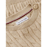 Tommy Hilfiger Gentle Gold Heather-Beige Cable Sweater