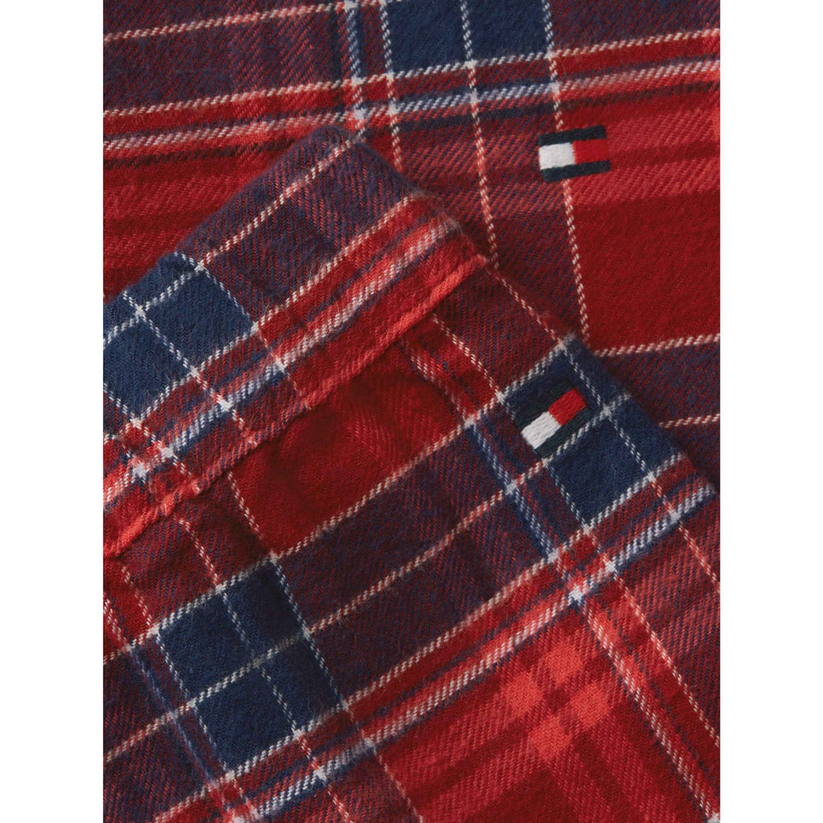 Tommy Hilfiger Check Global Stp Medium Red-Red Flannel Pj Set