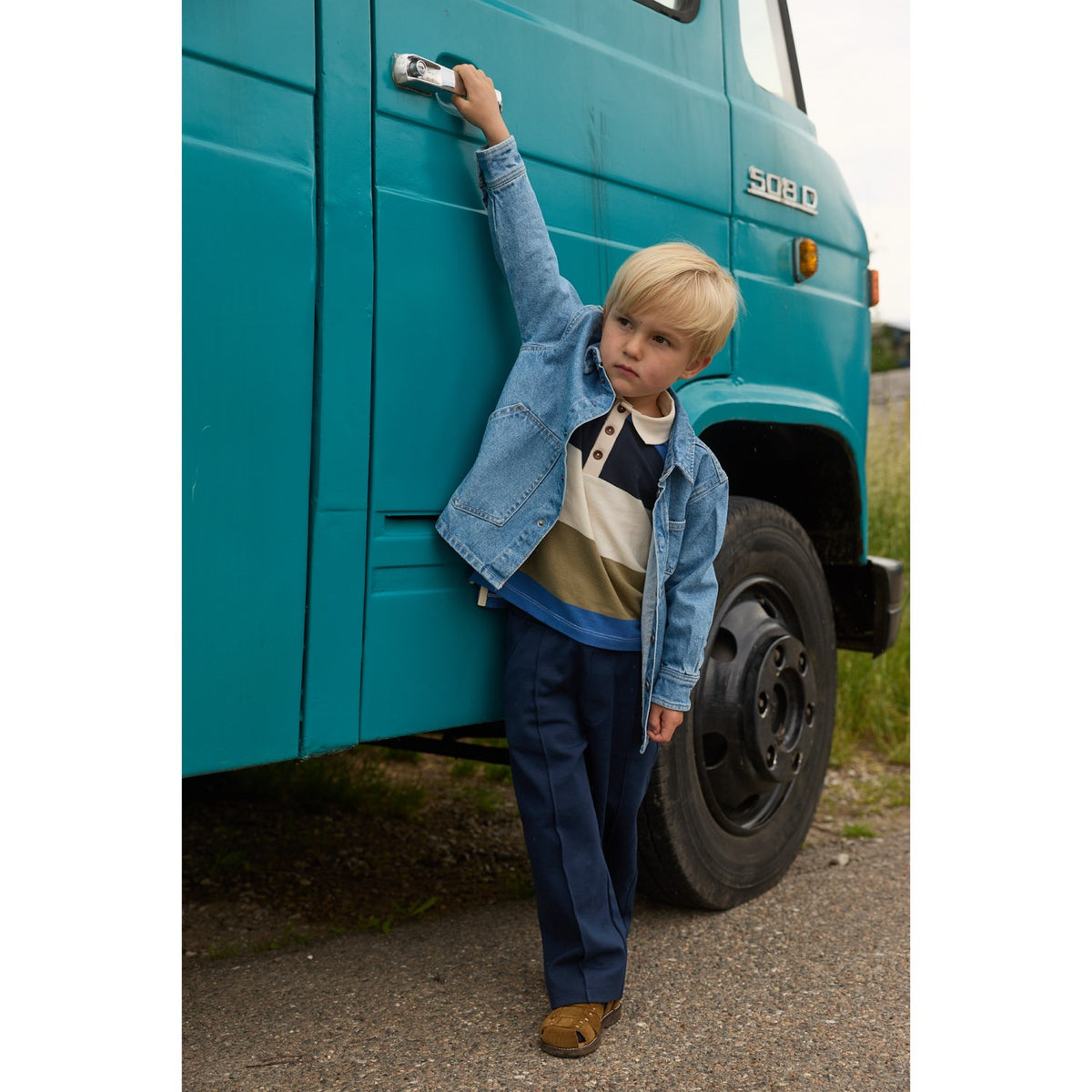 COPENHAGEN COLORS Navy Super Stratchy Casual Pants